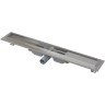 Водоотводящий желоб ALCAPLAST APZ106-1050 PROFESSIONAL с порогами для цельной решетки, низкий, горизонтальный слив