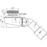 Выпускной комплект ALCAPLAST A471CR-50 для душевого поддона заниженный, хромированный пластик